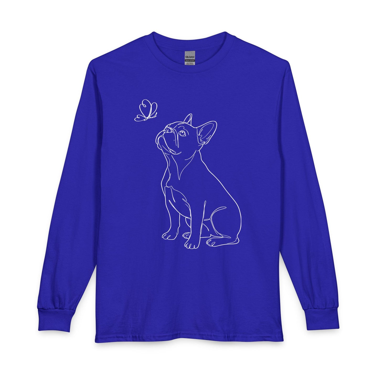French Bulldog Line Art Long Sleeve Royal