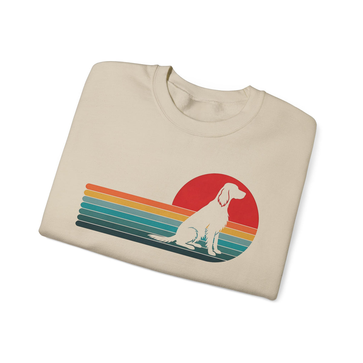 Irish Setter Retro Sunset Crewneck Sweatshirt