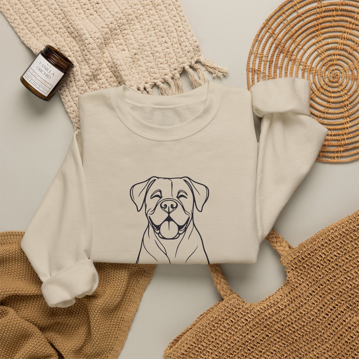 Happy Boxer Crewneck Sweatshirt