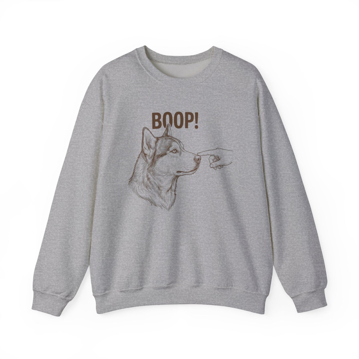 Husky Boop Crewneck Sweatshirt Sport Grey