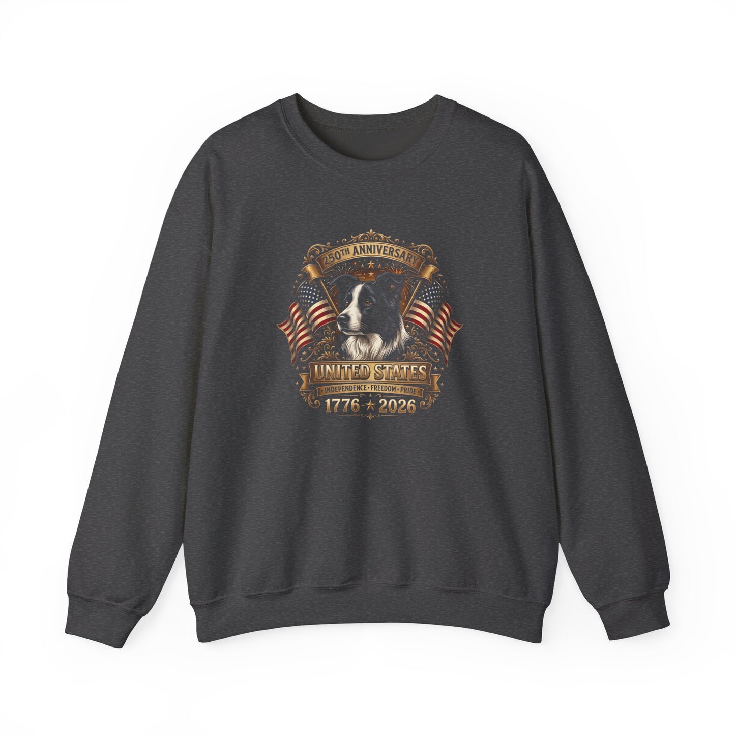 Border Collie USA 250 Anniversary Crewneck Sweatshirt