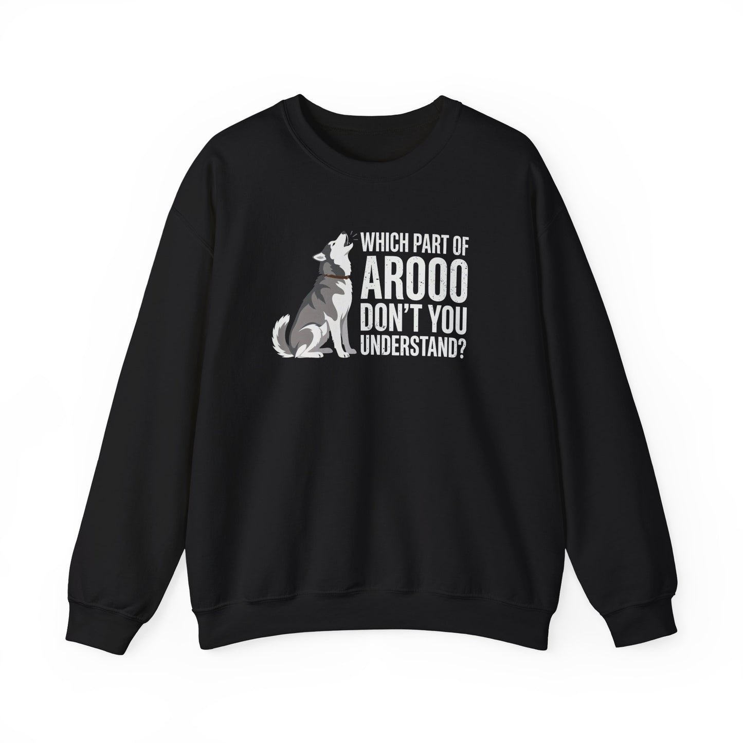 Husky Howling Crewneck Sweatshirt Black