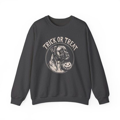 Boxer Trick or Treat Halloween Crewneck Sweatshirt