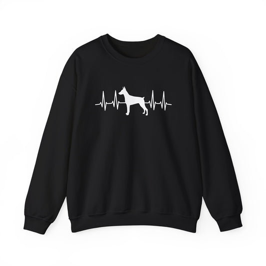Doberman Heartbeat Crewneck Sweatshirt