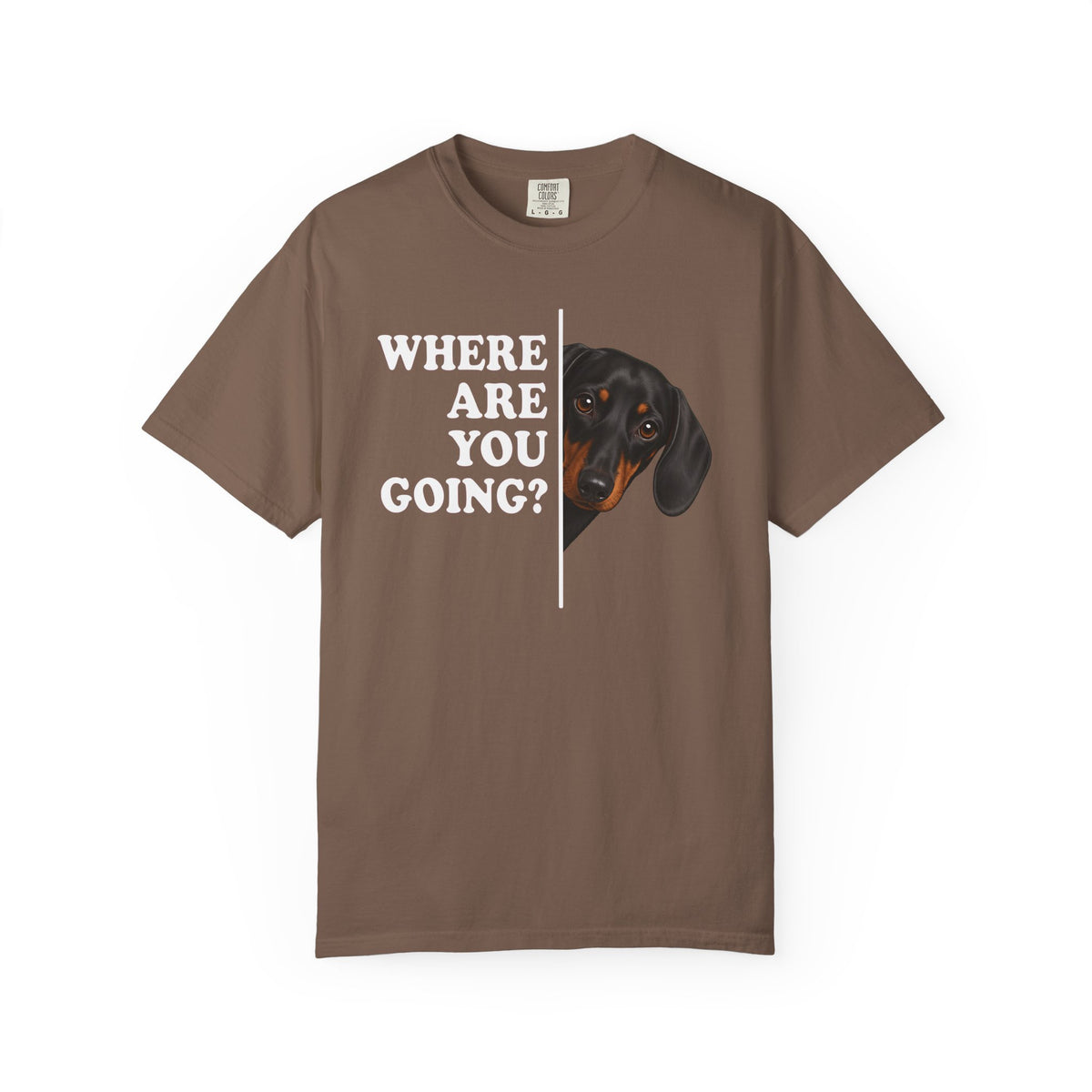 Dachshund Where Are You Going Black and Tan Premium Tee