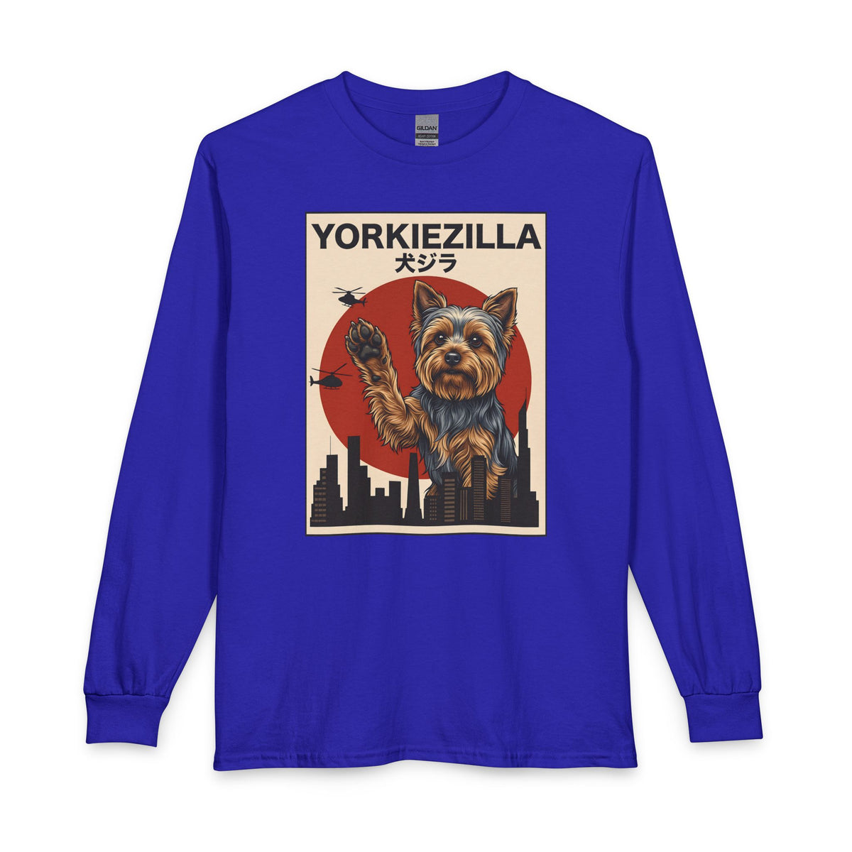 Yorkshire Terrier Yorkiezilla Long Sleeve Royal