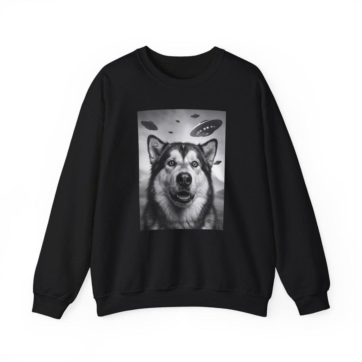 Alaskan Malamute UFO Crewneck Sweatshirt