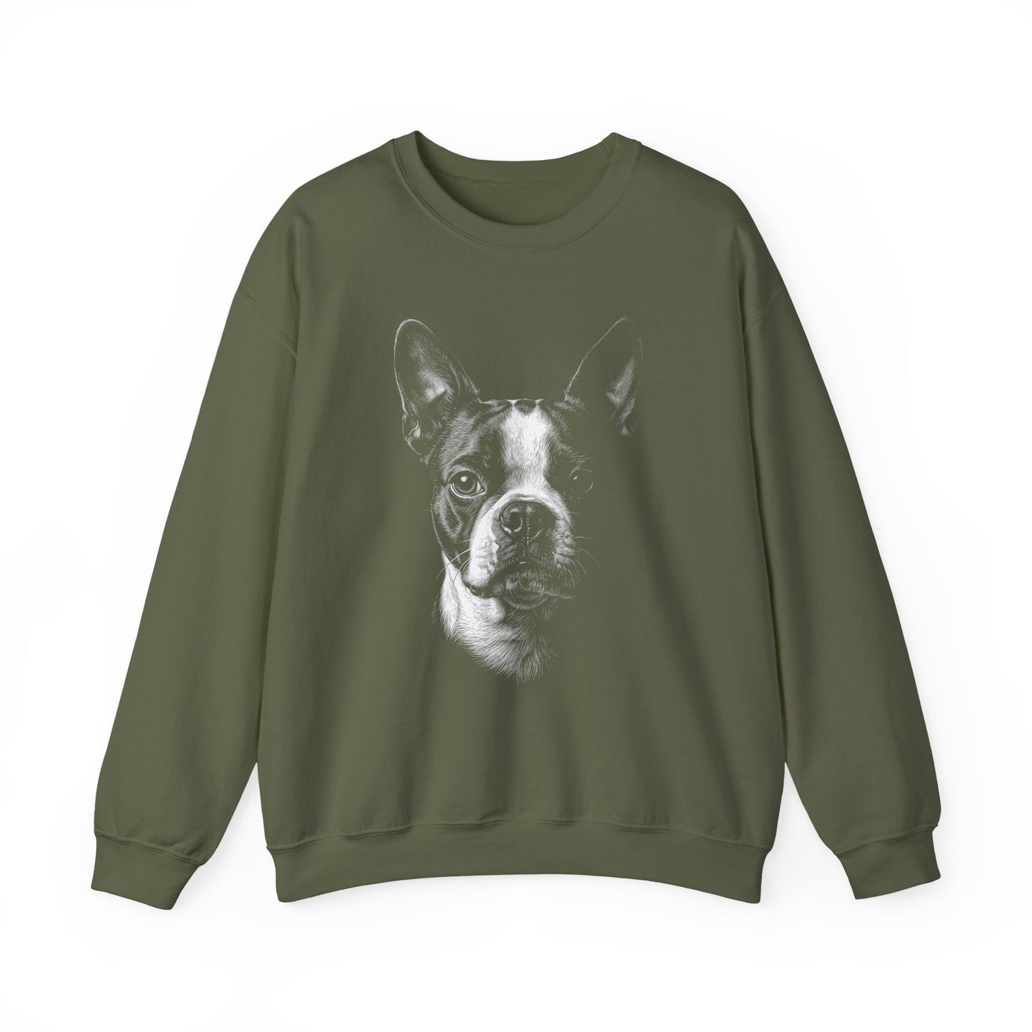 Boston Terrier Portrait Crewneck Sweatshirt