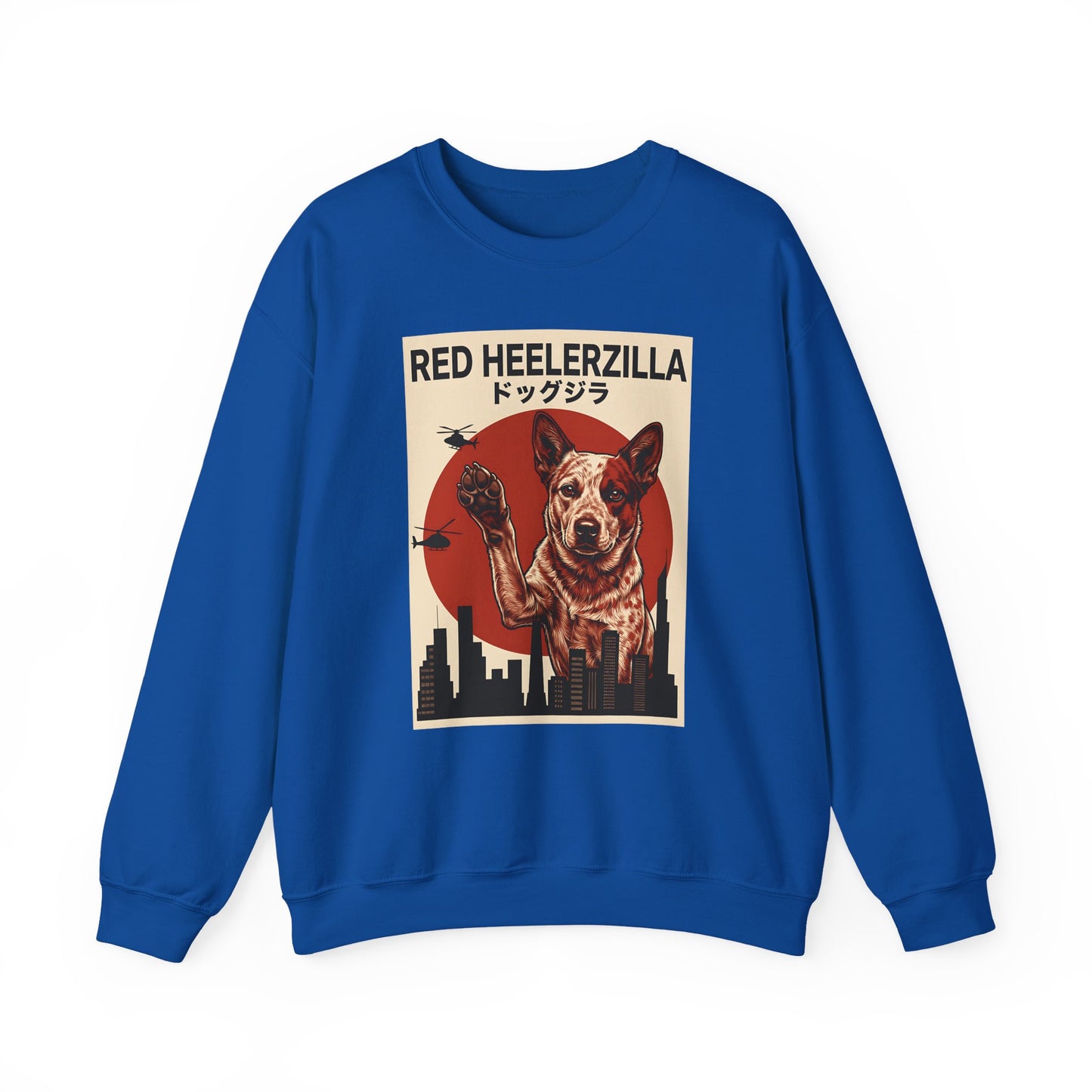 Red Heelerzilla Crewneck Sweatshirt