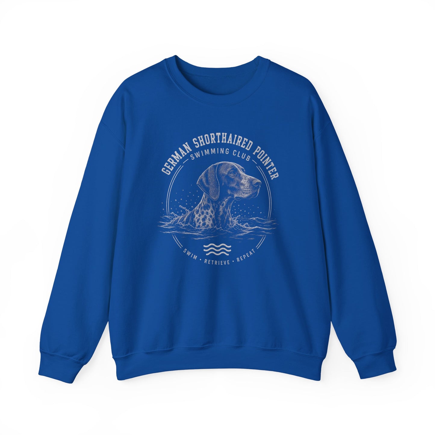 German Shorthaired Pointer Swimming Club Crewneck Sweatshirt