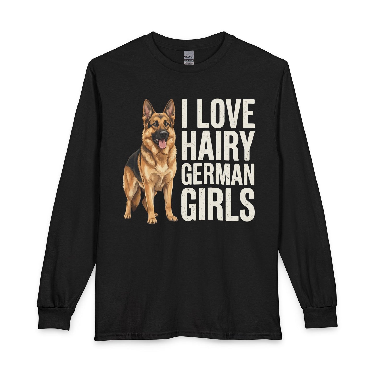 German Shepherd Hairy German Girls Long Sleeve