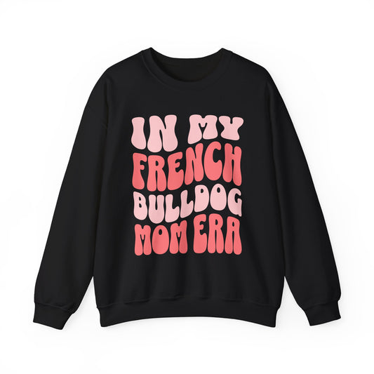 French Bulldog Mom Crewneck Sweatshirt Black