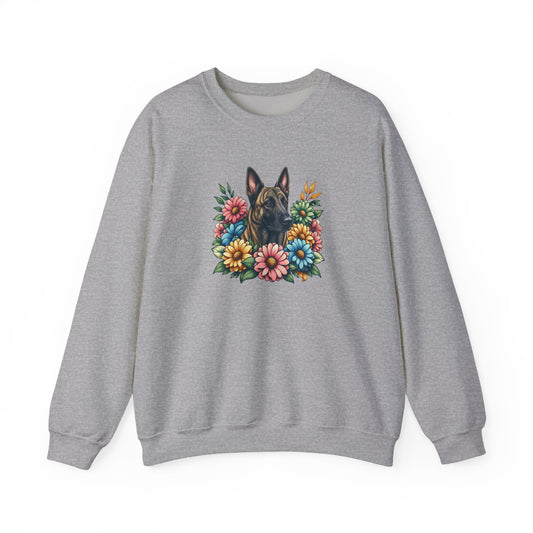 Dutch Shepherd Floral Crewneck Sweatshirt