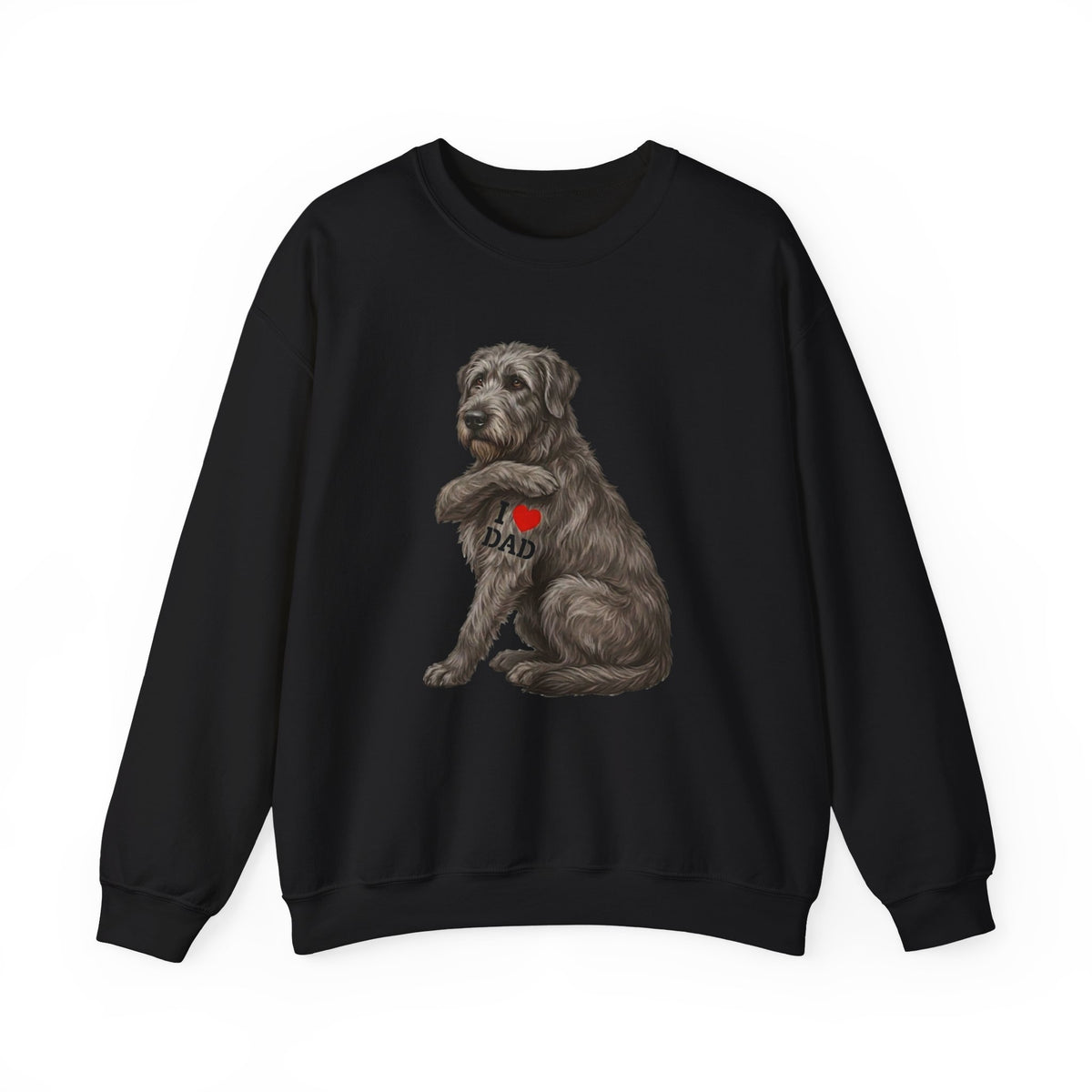 I Love Dad Irish Wolfhound Crewneck Sweatshirt