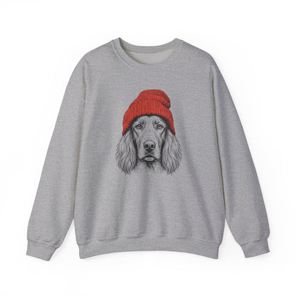 Irish Setter Beanie Crewneck Sweatshirt