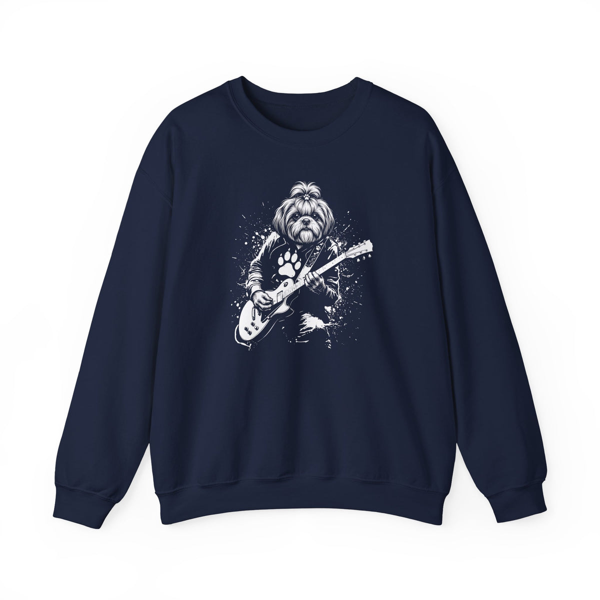 Shih Tzu Guitar Crewneck Sweatshirt