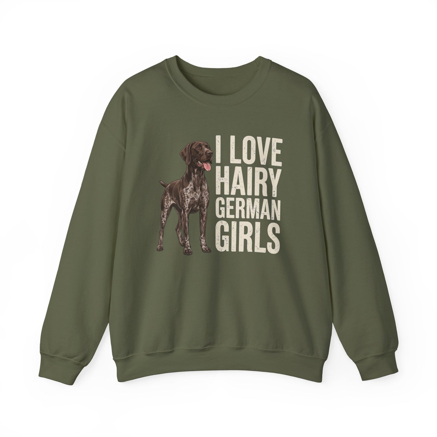 Hairy German Shorthaired Pointer Crewneck Sweatshirt