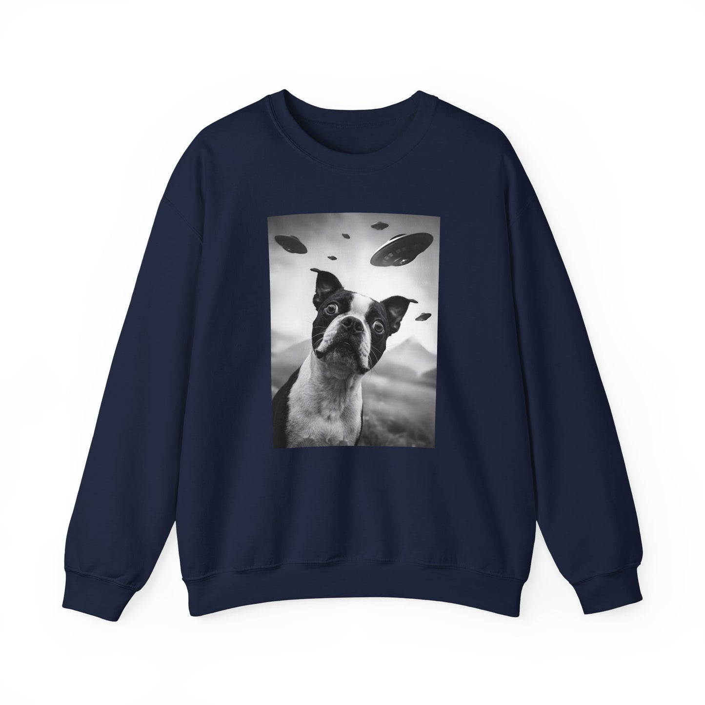 Boston Terrier UFO Crewneck Sweatshirt