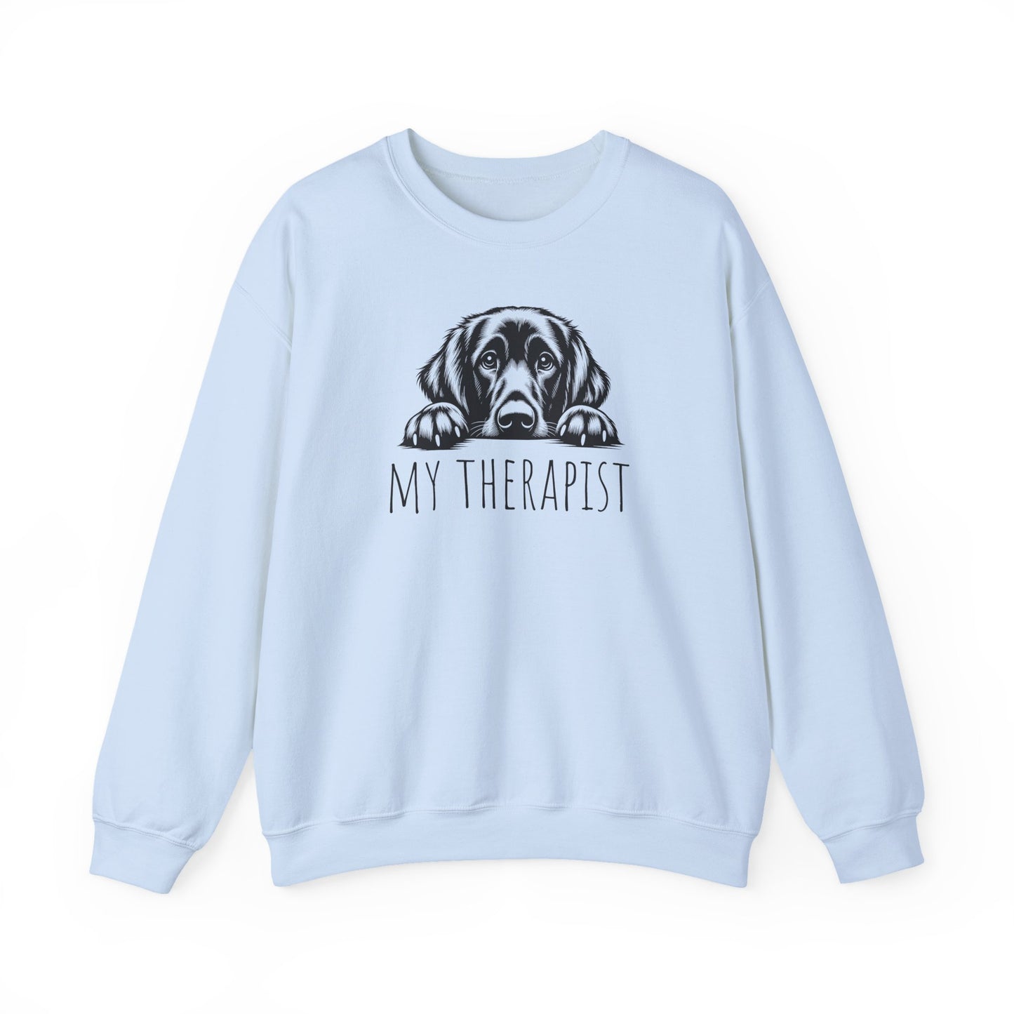 Flat Coated Retriever My Therapist Crewneck Sweatshirt