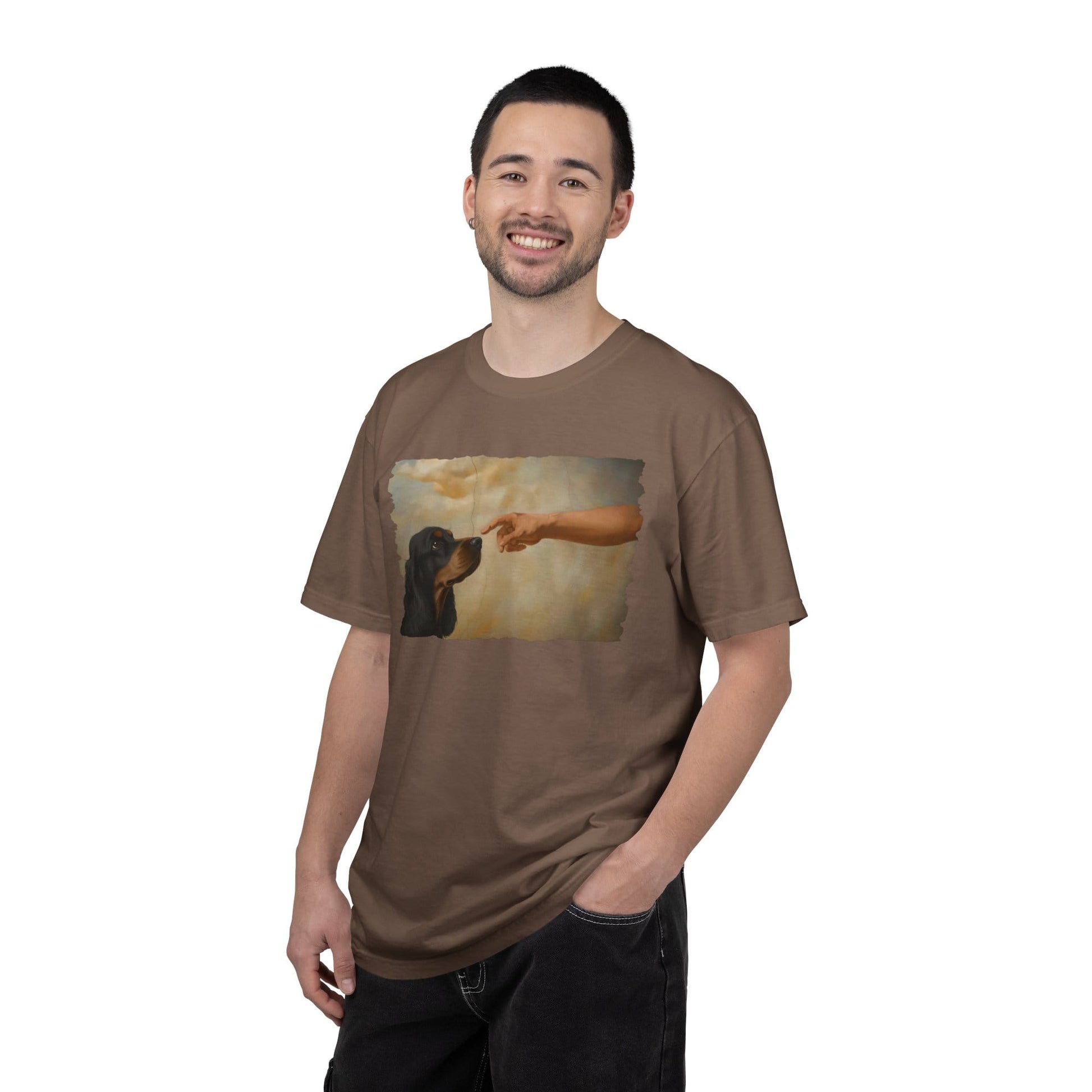 God Creates Black and Tan Cocker Premium Tee