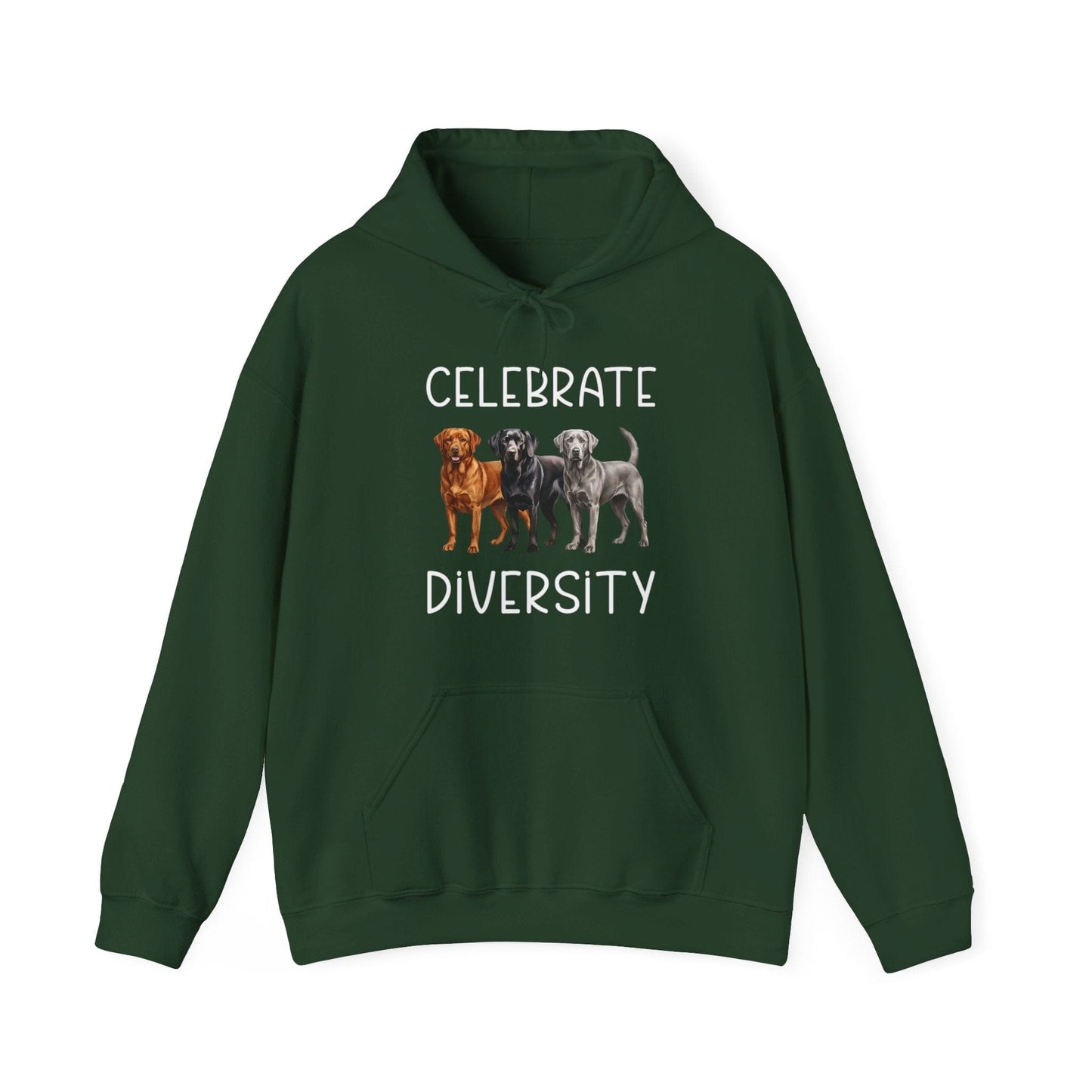 Celebrate Diversity Hoodie Forest Green