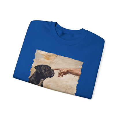 God Creates Black Boxer Crewneck Sweatshirt