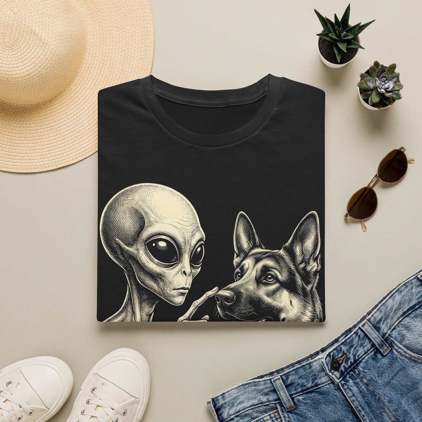 German Shepherd & Alien