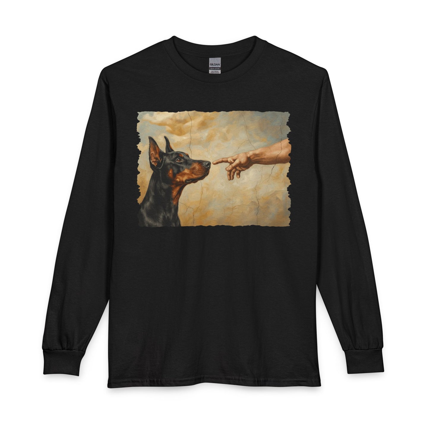 God Creates Doberman Pinscher Long Sleeve