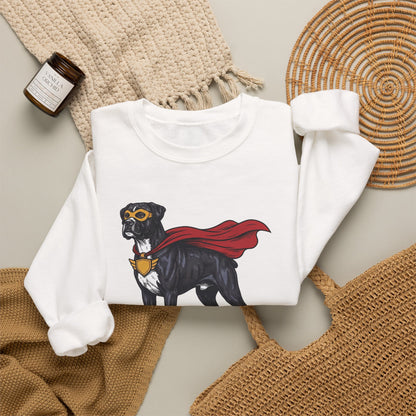 Black Boxer Superhero Crewneck Sweatshirt