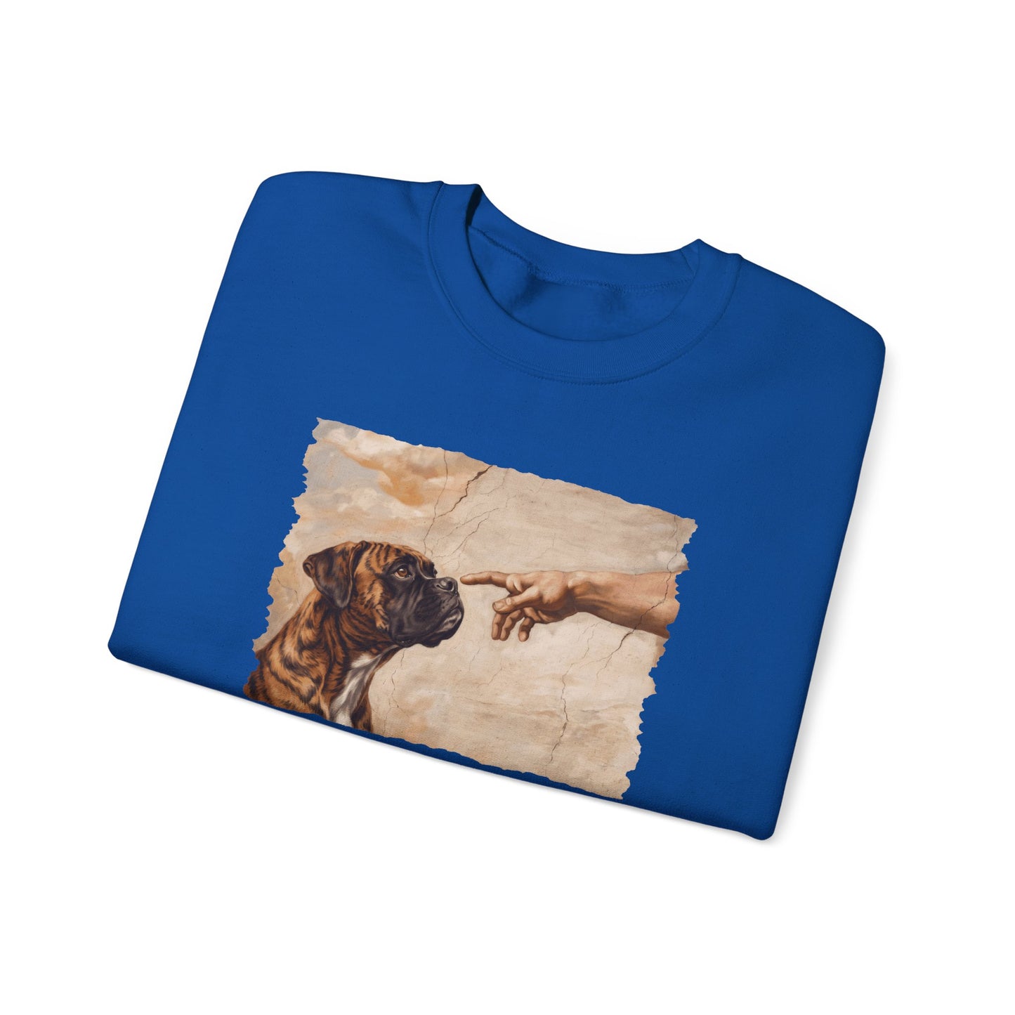 God Creates Brindle Boxer Crewneck Sweatshirt