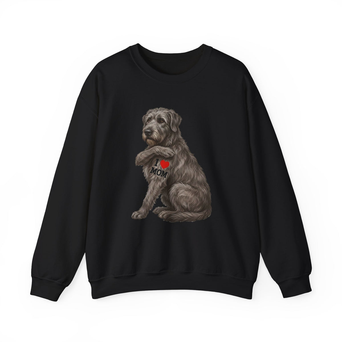 I Love Mom Irish Wolfhound Crewneck Sweatshirt