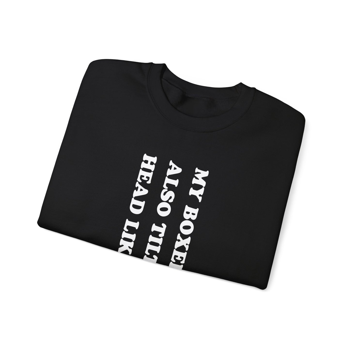 Boxer Tilt His Head Crewneck Sweatshirt