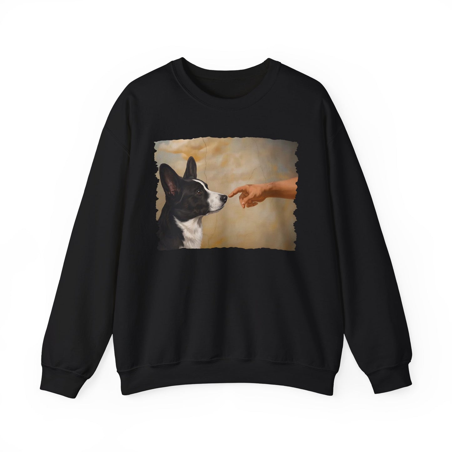Cardigan Welsh Corgi Black And White Creation Crewneck Sweatshirt