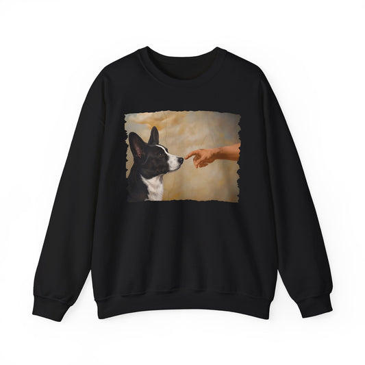 Cardigan Welsh Corgi Black And White Creation Crewneck Sweatshirt