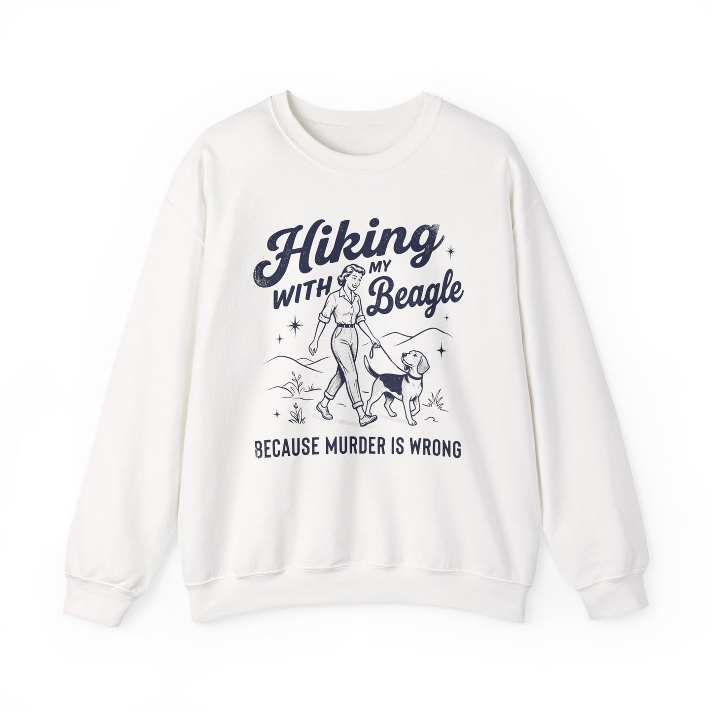 Hiking With My Beagle Crewneck Sweatshirt