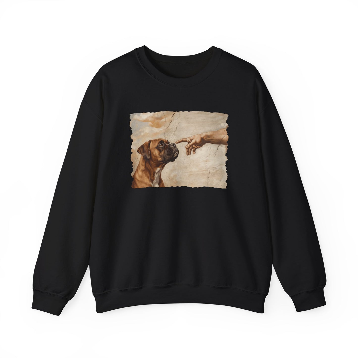 God Creates Fawn Boxer Crewneck Sweatshirt