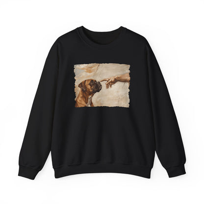 God Creates Fawn Boxer Crewneck Sweatshirt
