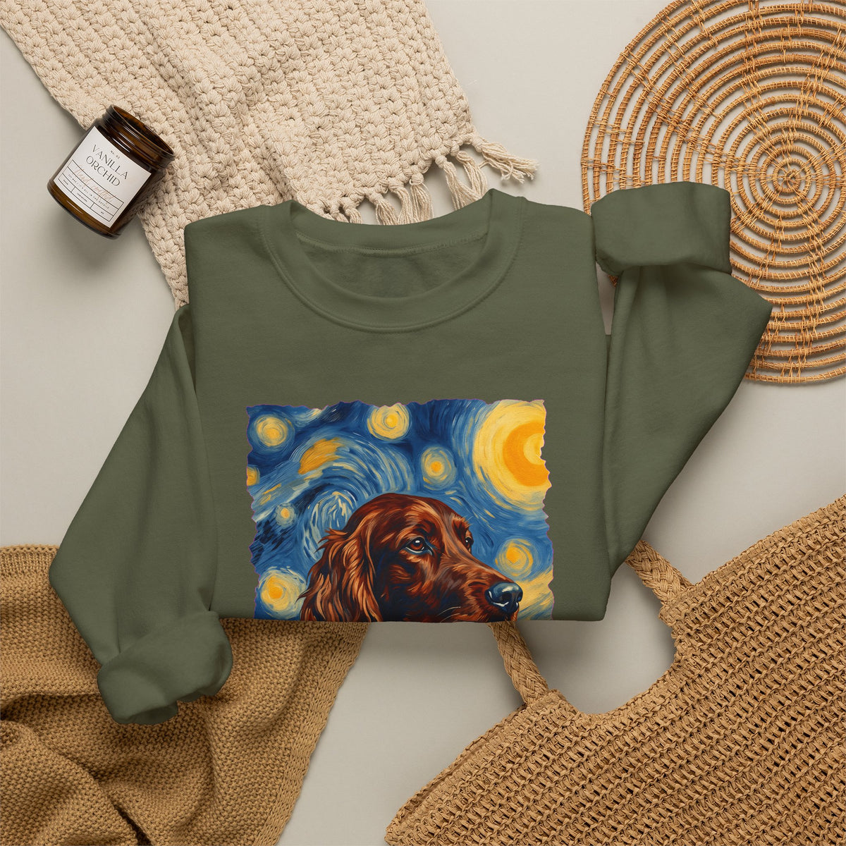 Irish Setter Van Gogh Crewneck Sweatshirt