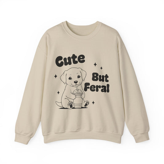 Feral Lab Puppy Crewneck Sweatshirt Sand
