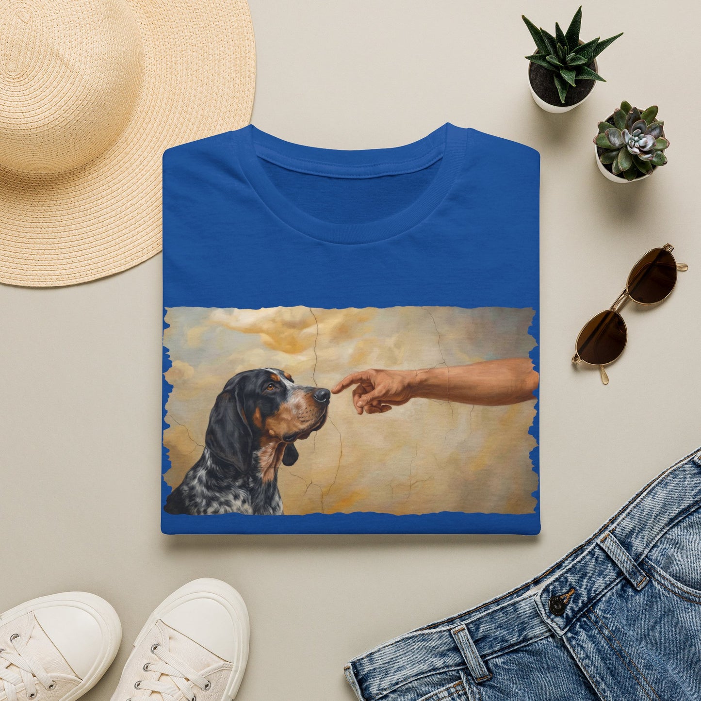 God Creates Bluetick Coonhound