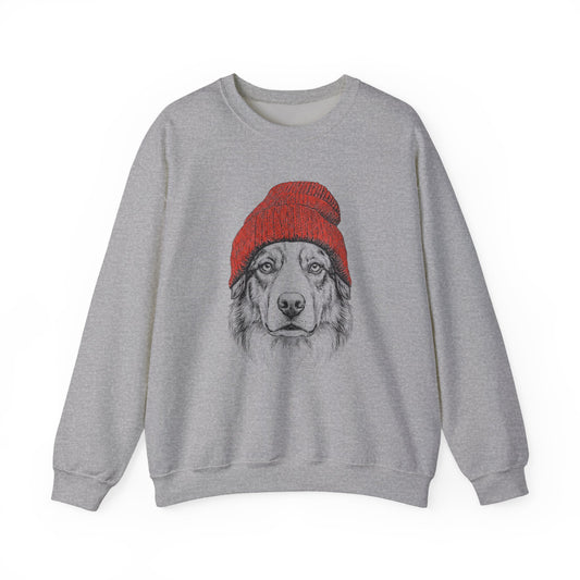 Australian Shepherd Beanie Crewneck Sweatshirt