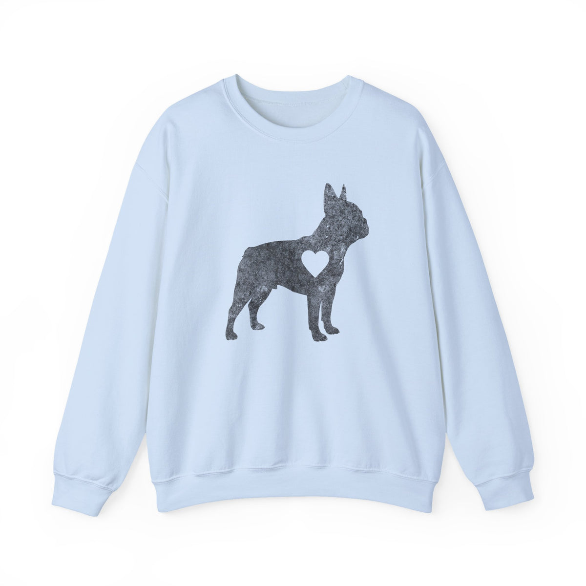 Frenchie Love Crewneck Sweatshirt Light Blue