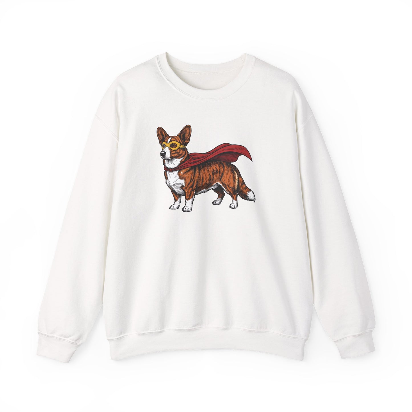 Cardigan Welsh Corgi Red Brindle Superhero Crewneck Sweatshirt