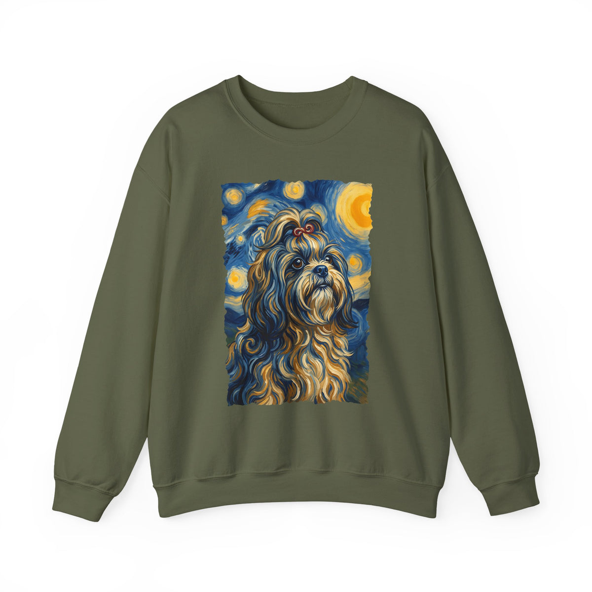 Shih Tzu Van Gogh Crewneck Sweatshirt