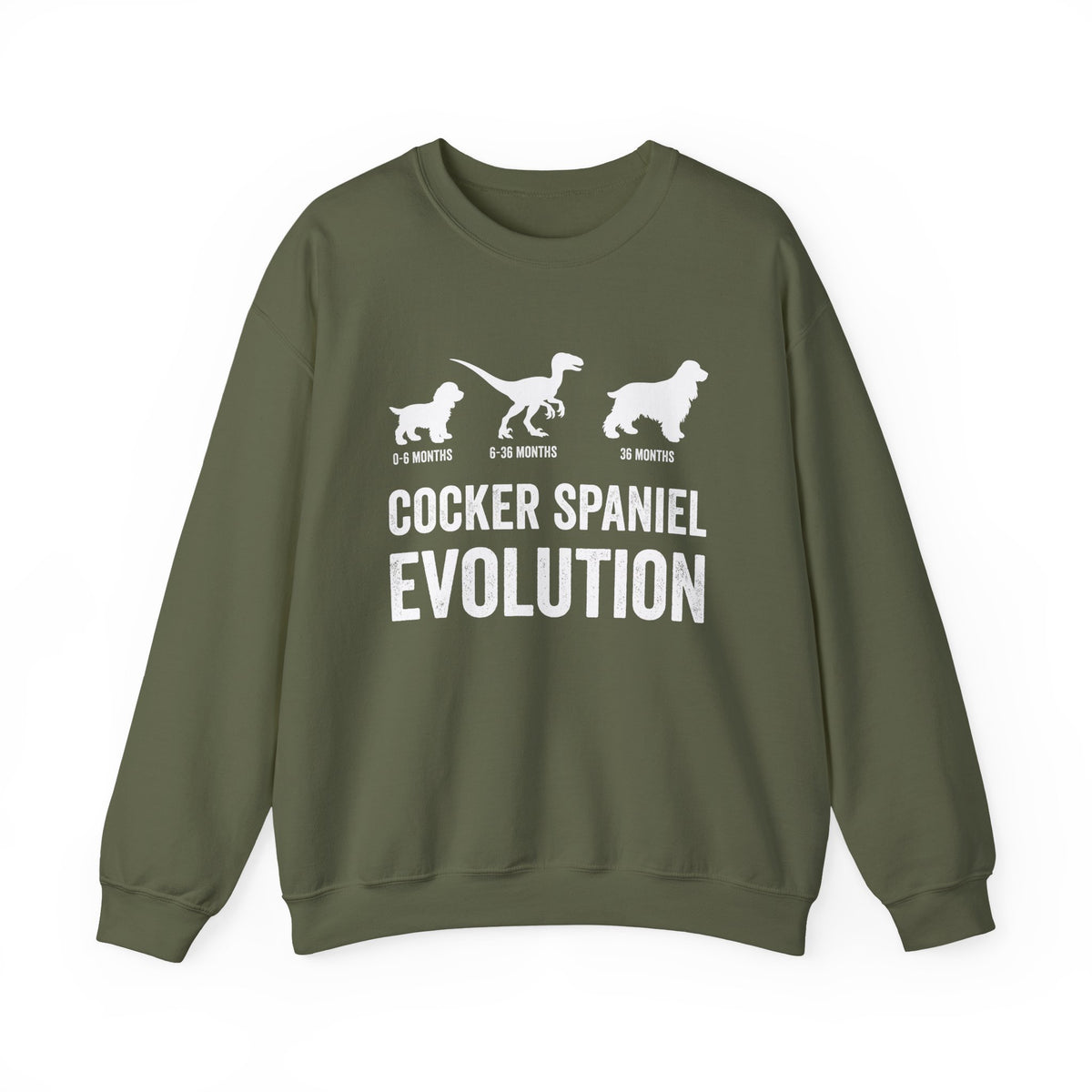 Cocker Spaniel Evolution Crewneck Sweatshirt