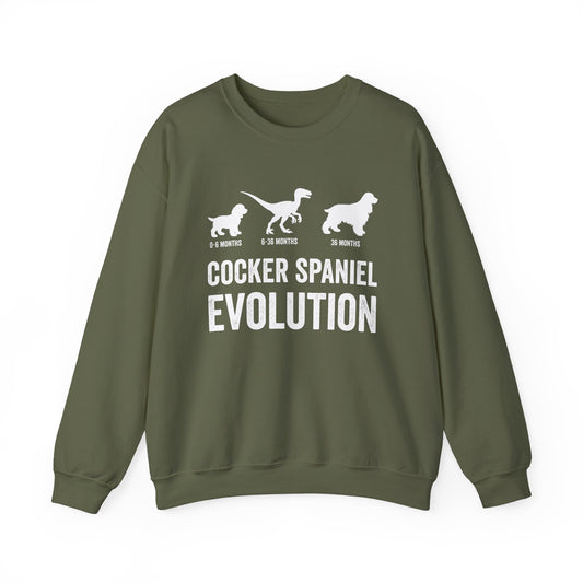 Cocker Spaniel Evolution Crewneck Sweatshirt