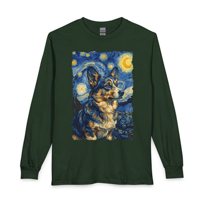 Cardigan Welsh Corgi Van Gogh Long Sleeve