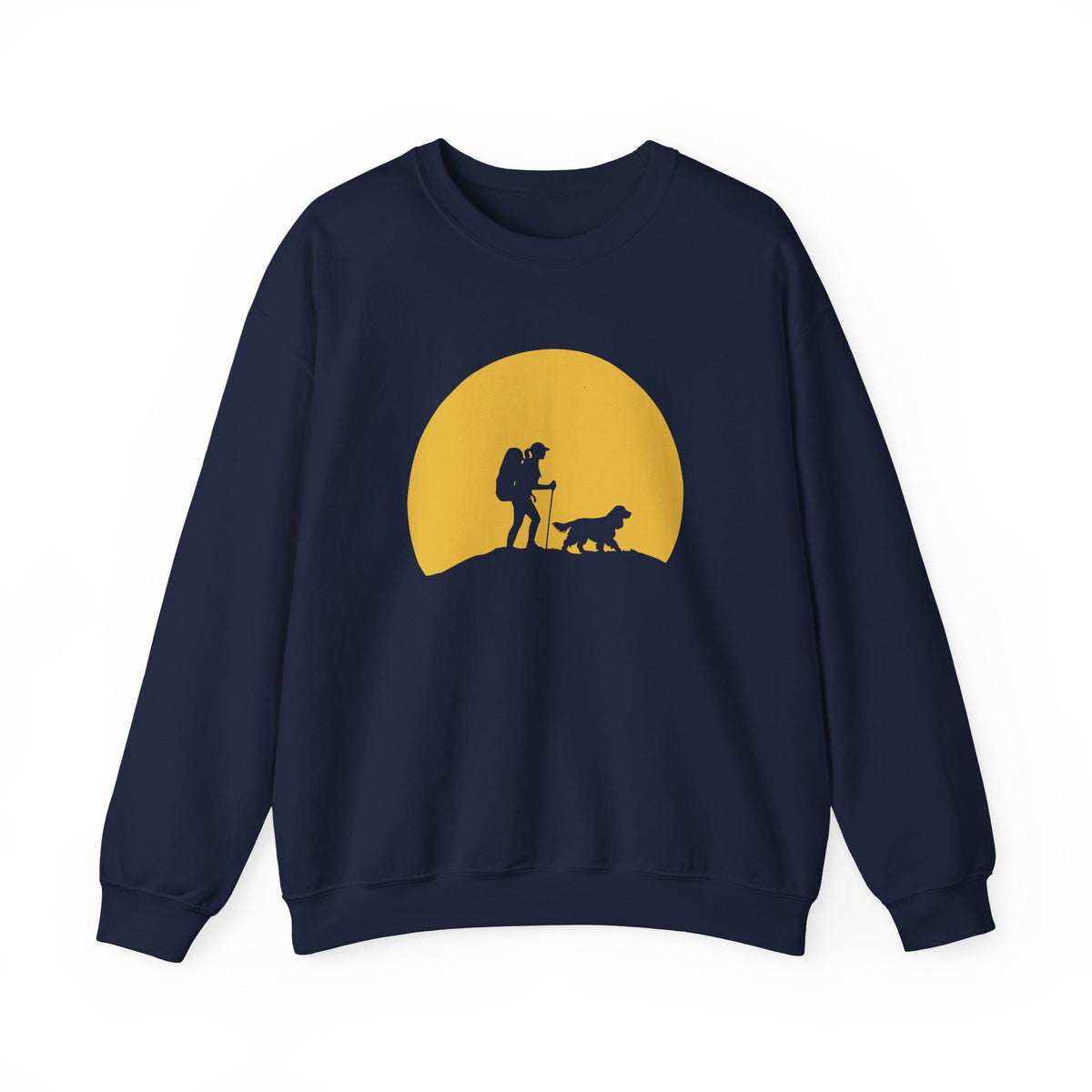 Cocker Spaniel Hiking Crewneck Sweatshirt