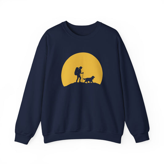 Cocker Spaniel Hiking Crewneck Sweatshirt