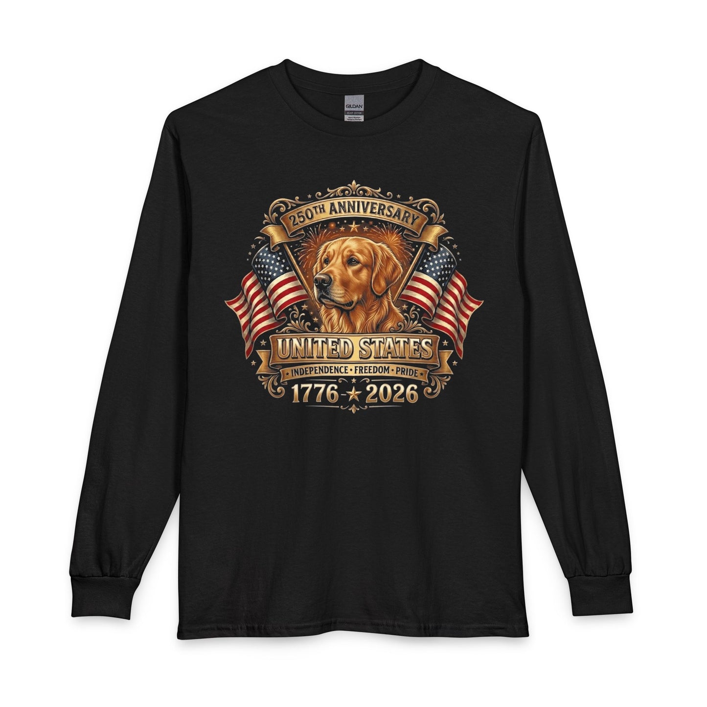 250 Years USA Golden Retriever Long Sleeve